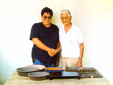 Ham Kaneshiro + Michael + pots.jpg (37651 bytes)